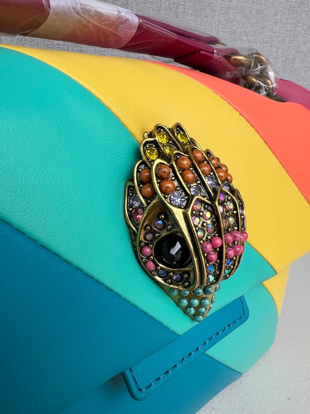 KURT GEIGER Kensington Rainbow Leather convertible bag - Picture 6 of 16